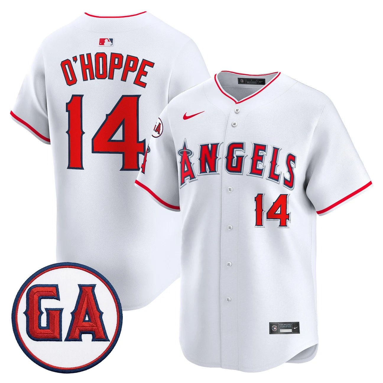 LAA 'Garret Anderson Tribute Patch' Vapor Premier Limited Jersey - All Stitched