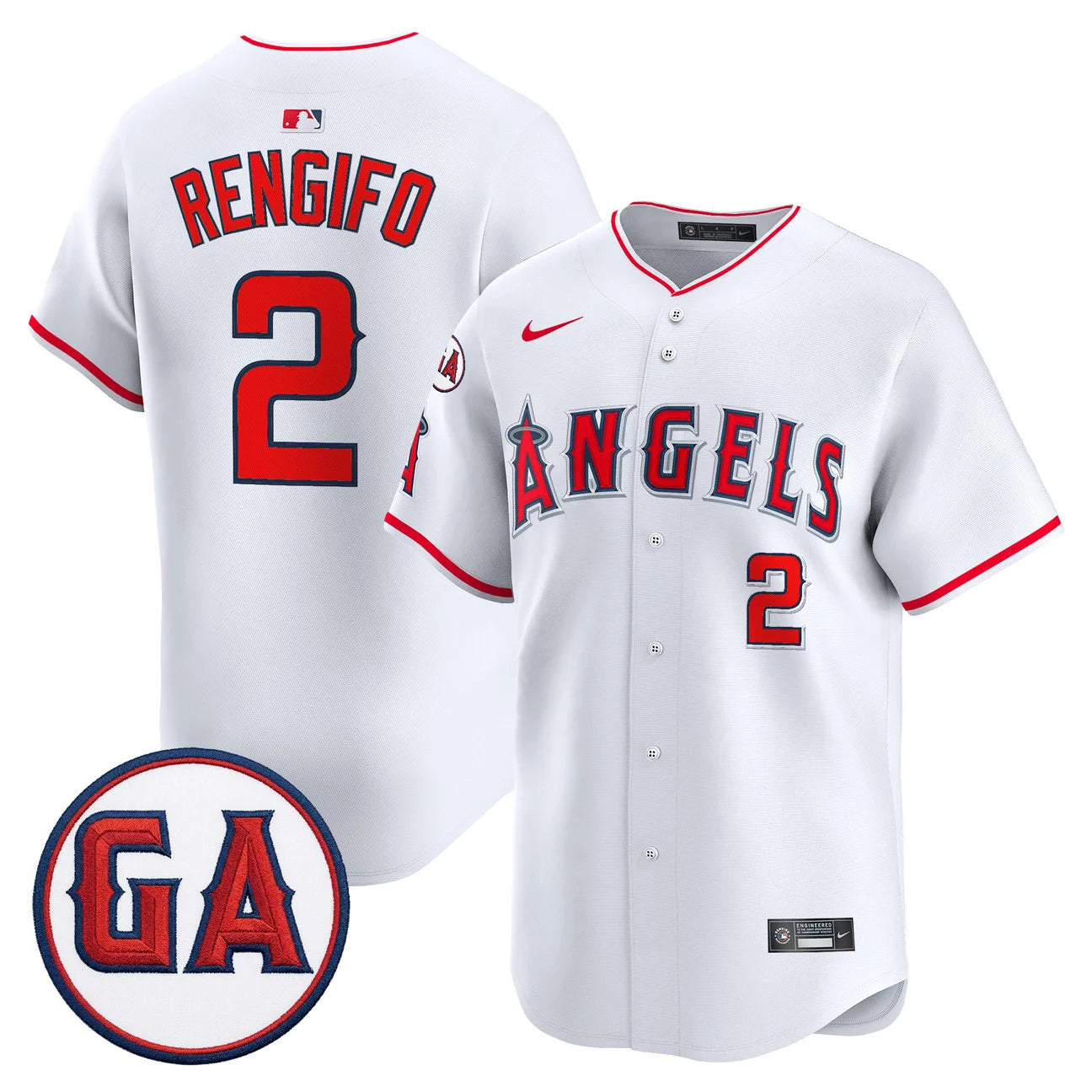 LAA 'Garret Anderson Tribute Patch' Vapor Premier Limited Jersey - All Stitched
