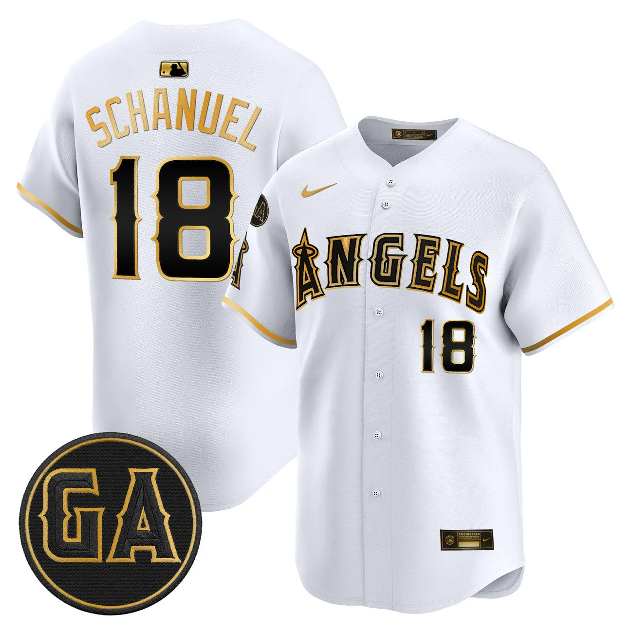 LAA 'Garret Anderson Tribute Patch' Vapor Premier Limited Jersey - All Stitched