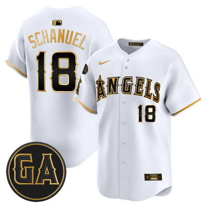 LAA 'Garret Anderson Tribute Patch' Vapor Premier Limited Jersey - All Stitched