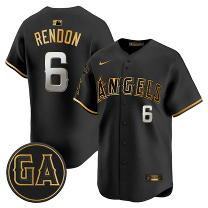 LAA 'Garret Anderson Tribute Patch' Vapor Premier Limited Jersey - All Stitched
