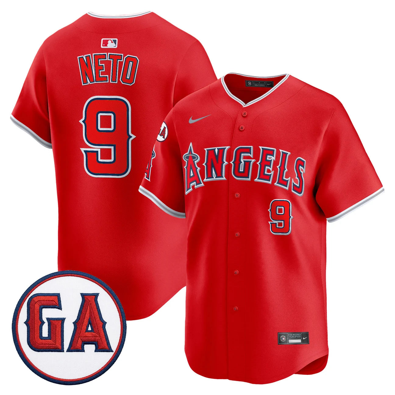 LAA 'Garret Anderson Tribute Patch' Vapor Premier Limited Jersey - All Stitched