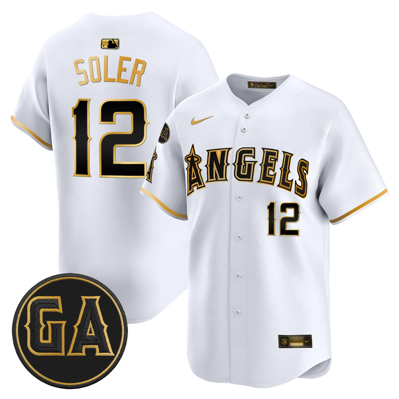 LAA 'Garret Anderson Tribute Patch' Vapor Premier Limited Jersey - All Stitched
