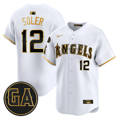 LAA 'Garret Anderson Tribute Patch' Vapor Premier Limited Jersey - All Stitched