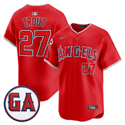 LAA 'Garret Anderson Tribute Patch' Vapor Premier Limited Jersey - All Stitched