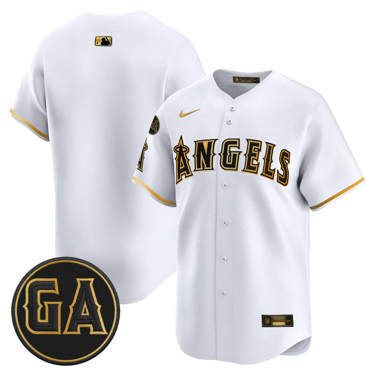 LAA 'Garret Anderson Tribute Patch' Vapor Premier Limited Jersey - All Stitched