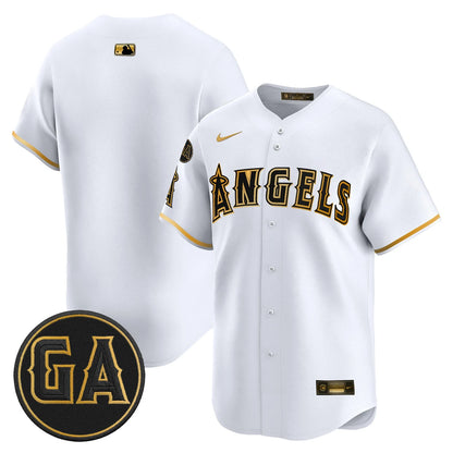 LAA 'Garret Anderson Tribute Patch' Vapor Premier Limited Jersey - All Stitched