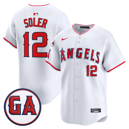 LAA 'Garret Anderson Tribute Patch' Vapor Premier Limited Jersey - All Stitched