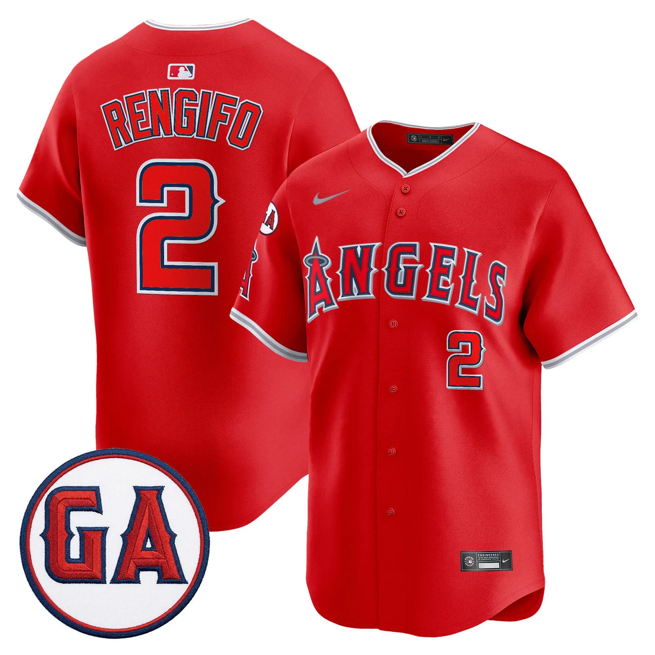 LAA 'Garret Anderson Tribute Patch' Vapor Premier Limited Jersey - All Stitched