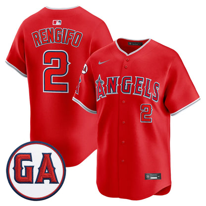 LAA 'Garret Anderson Tribute Patch' Vapor Premier Limited Jersey - All Stitched