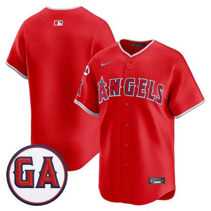 LAA 'Garret Anderson Tribute Patch' Vapor Premier Limited Jersey - All Stitched