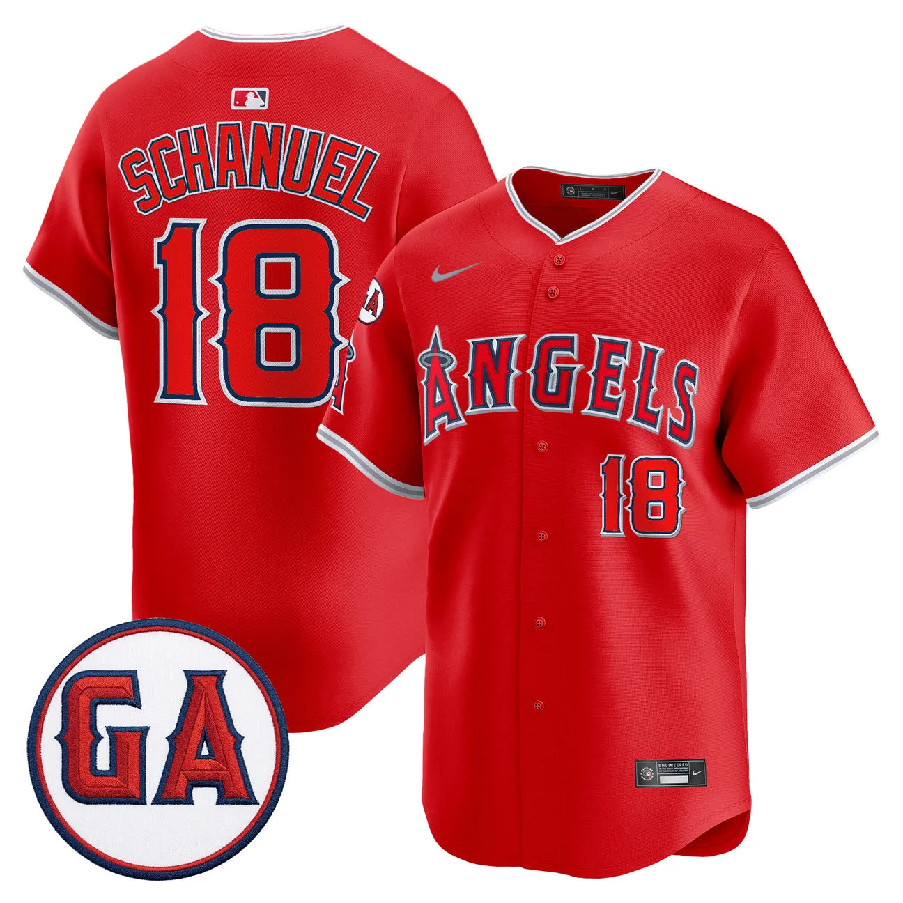 LAA 'Garret Anderson Tribute Patch' Vapor Premier Limited Jersey - All Stitched