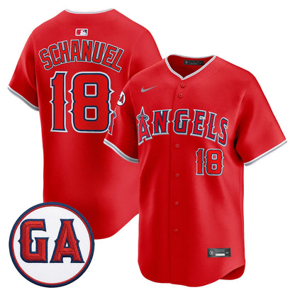 LAA 'Garret Anderson Tribute Patch' Vapor Premier Limited Jersey - All Stitched