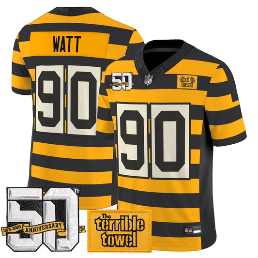 PIT Bumblebee 50th Terrible Towel Vapor Limited Jersey - All Stitched