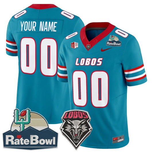 New Mexico Lobos 2025 Rate Bowl Vapor Limited Custom Jersey - Stitched