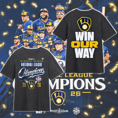 MIL National League Champions Dark Heather Two Sides T-Shirt - Printed