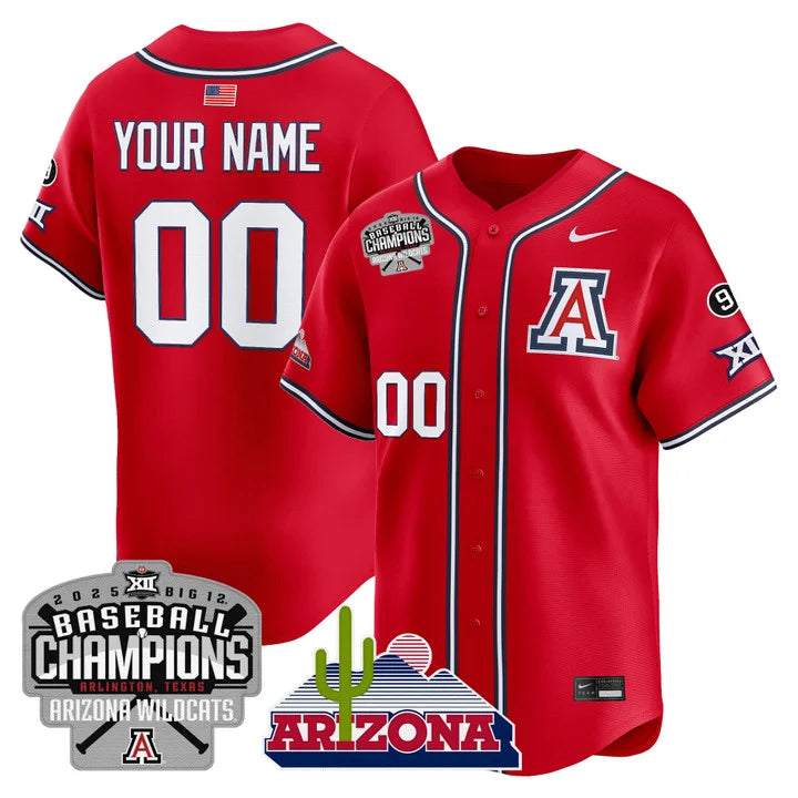 ARIZ 2025 Big 12 Champions Vapor Premier Limited Custom Jersey - All Stitched