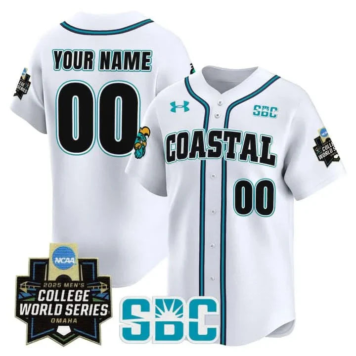 Coastal Carolina Chanticleers 2025 World Series Vapor Premier Limited Custom Jersey - All Stitched