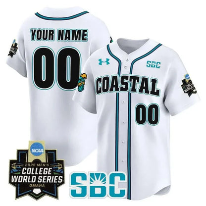 Coastal Carolina Chanticleers 2025 World Series Vapor Premier Limited Custom Jersey - All Stitched