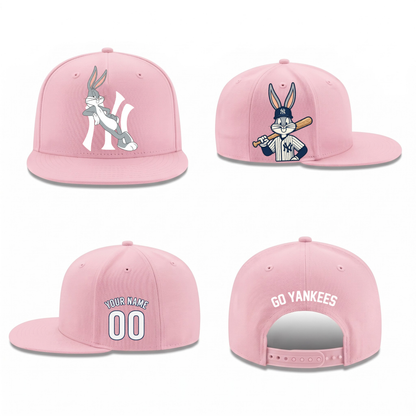 NYY x Bunny Personalized Snapback Cap - Printed