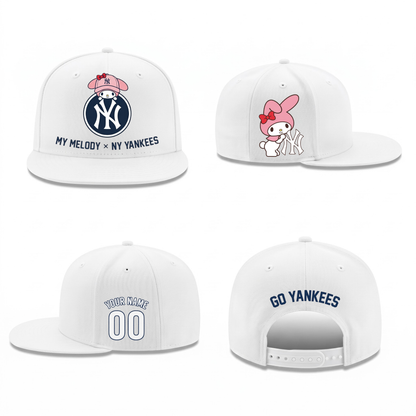 NYY x Pink Sanrio Friends Personalized Snapback Cap - Printed