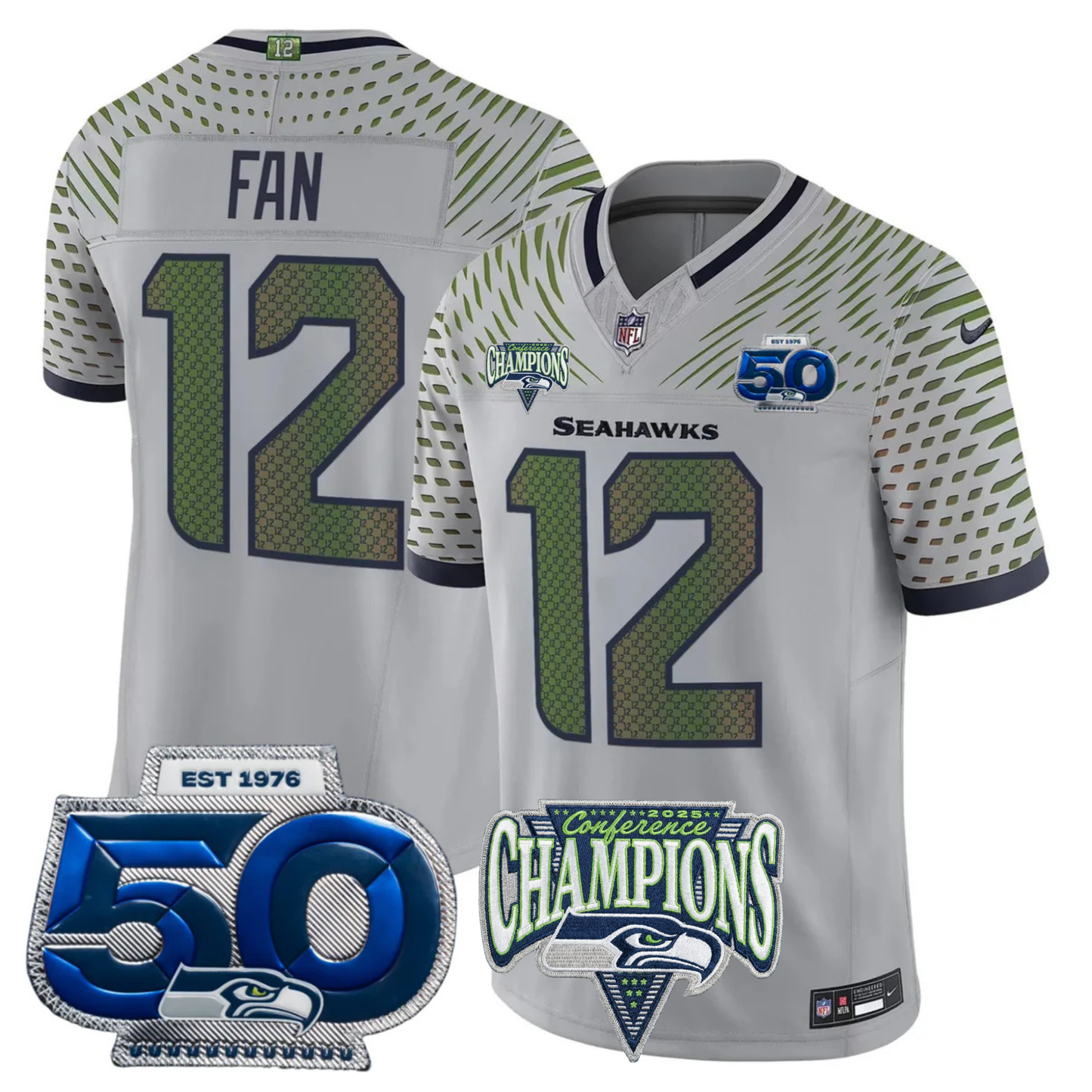 SEA 2025 Vapor Limited Jersey V4- NFC Champions Limited Patch - All Stitched
