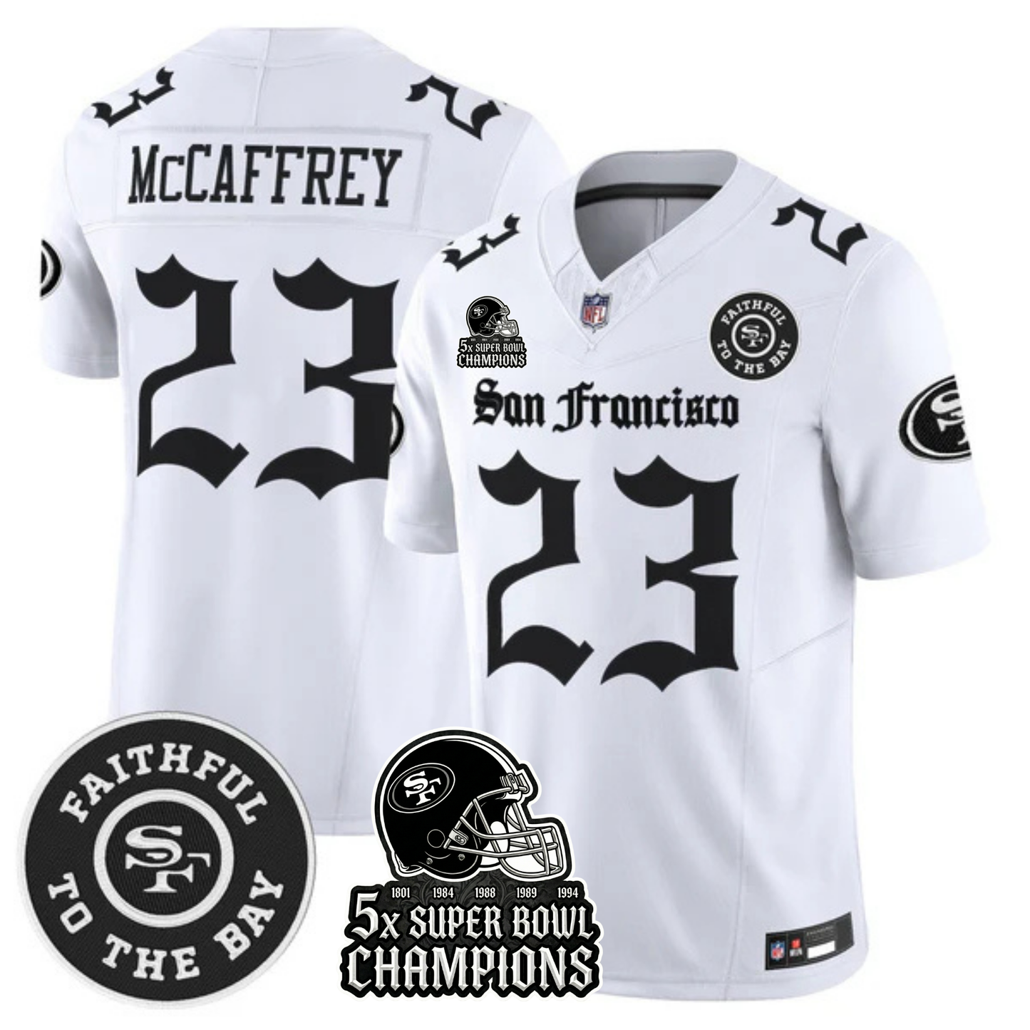 SF 5-Time Champions 'Gothic Edition' Vapor Limited Jersey - All Stitched