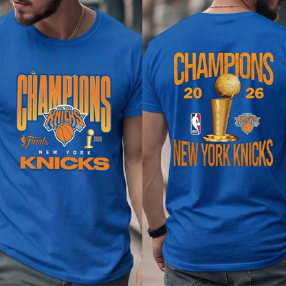 NYK 2026 Basketball Champions Two Sides Printed T-Shirt