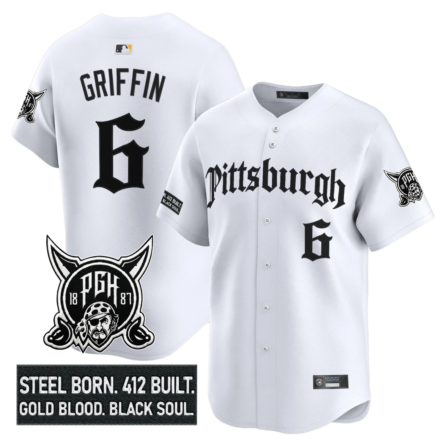 PIT 'Gothic Steel City Edition' Vapor Premier Limited Jersey - All Stitched