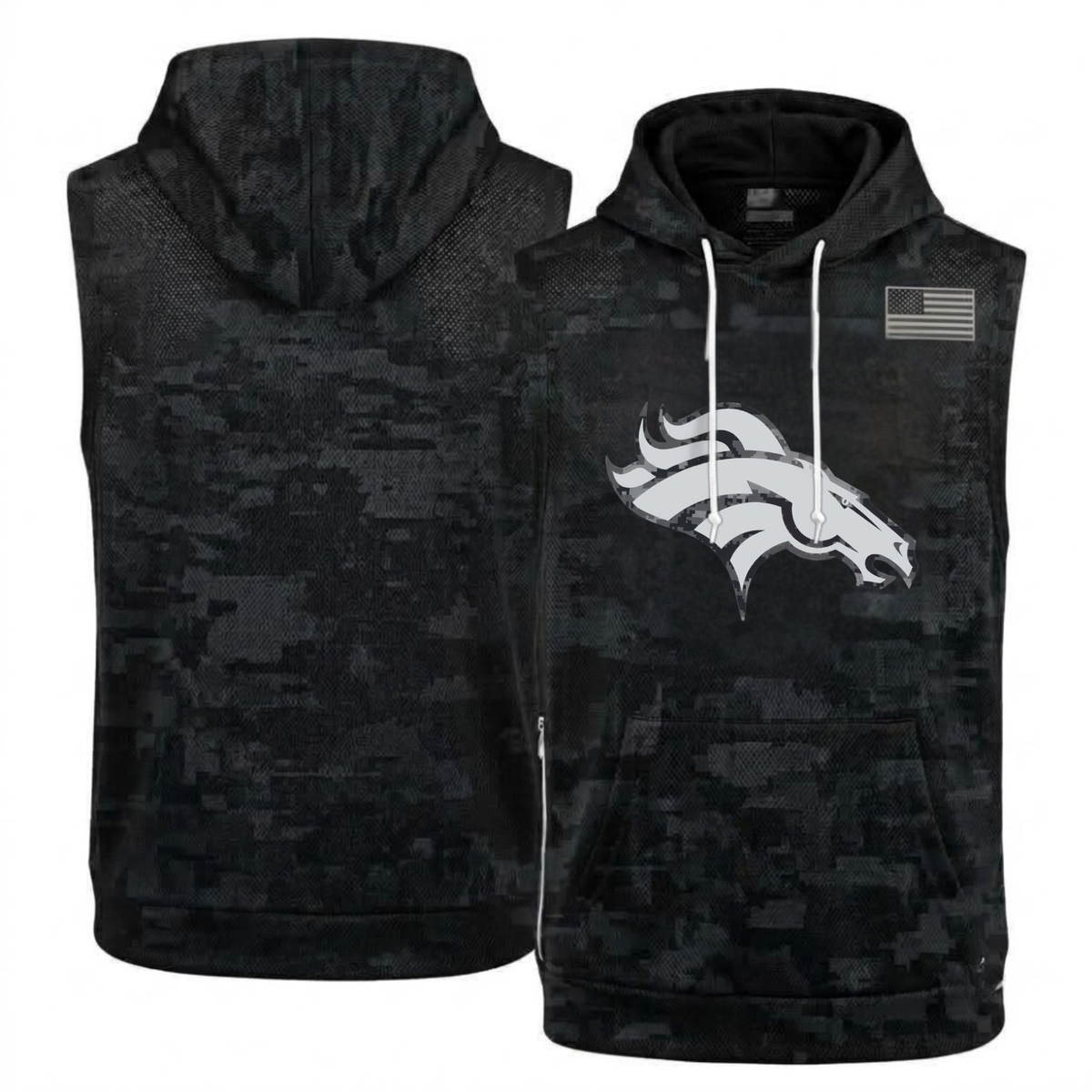 DEN Salute to Service Sleeveless Hoodie Tank Top - Printed