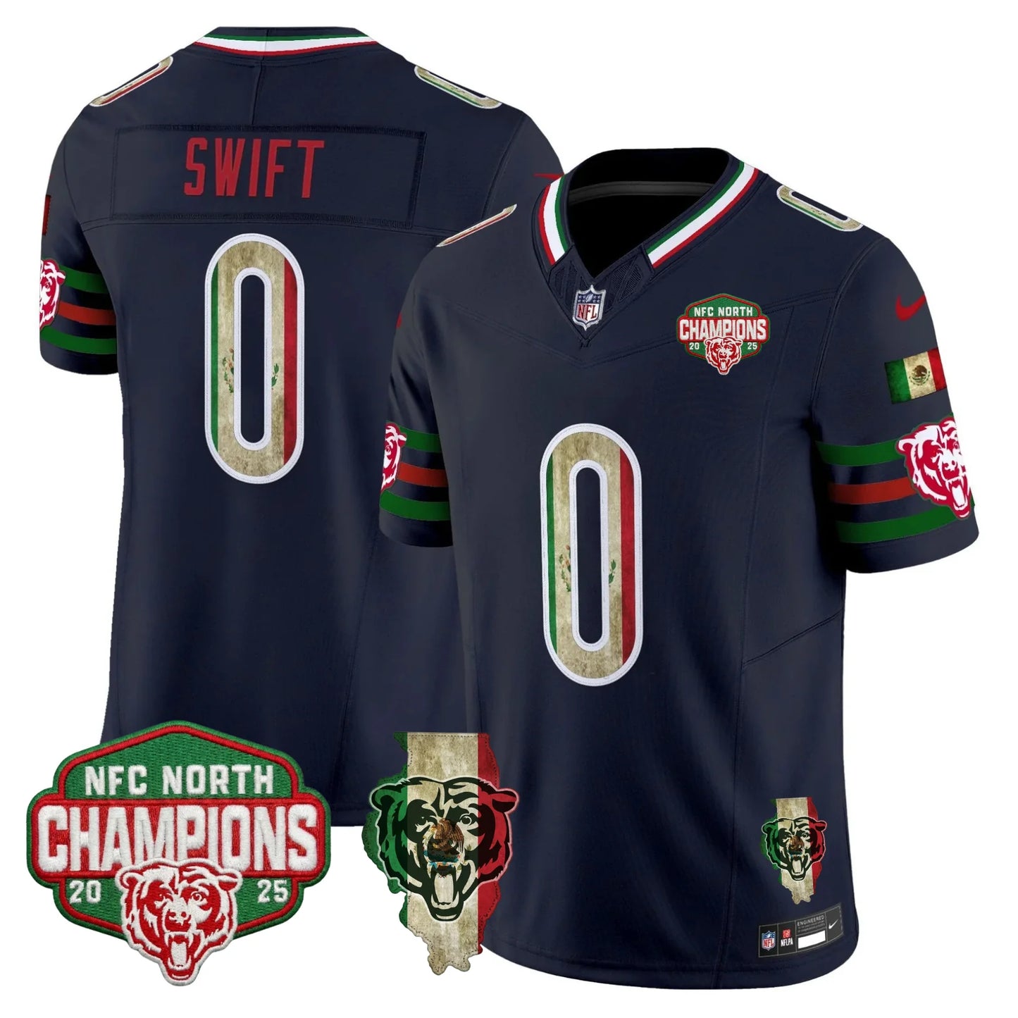 CHI Mexico NFC North Champions Patch Limited Edition - Stitched