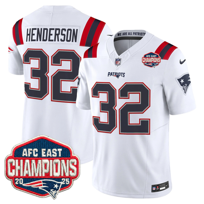 NE AFC East Champions Patch Vapor Limited Jersey - All Stitched
