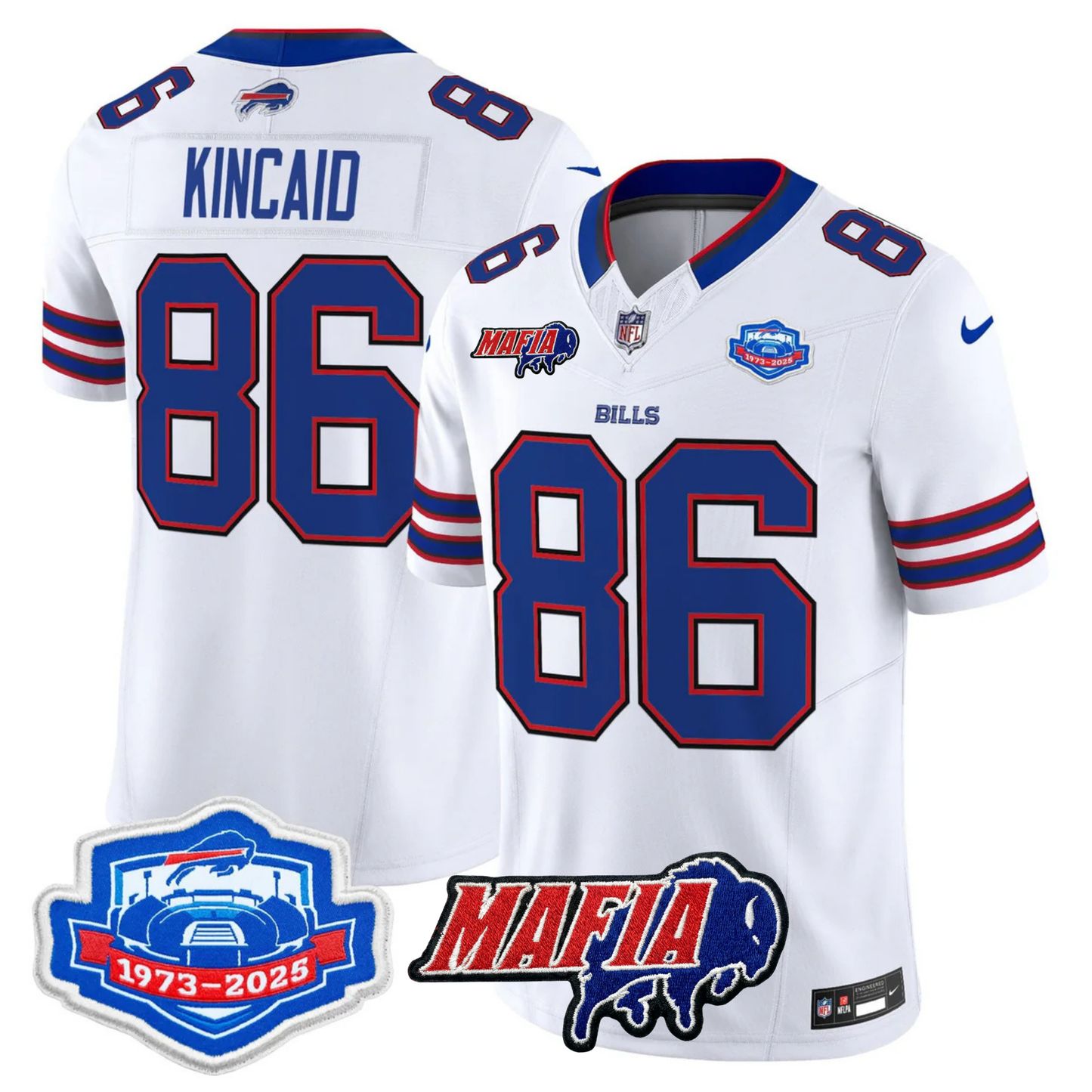 BUF 2025 Bills Mafia & Farewell Season Patch Vapor Limited Jersey - All Stitched