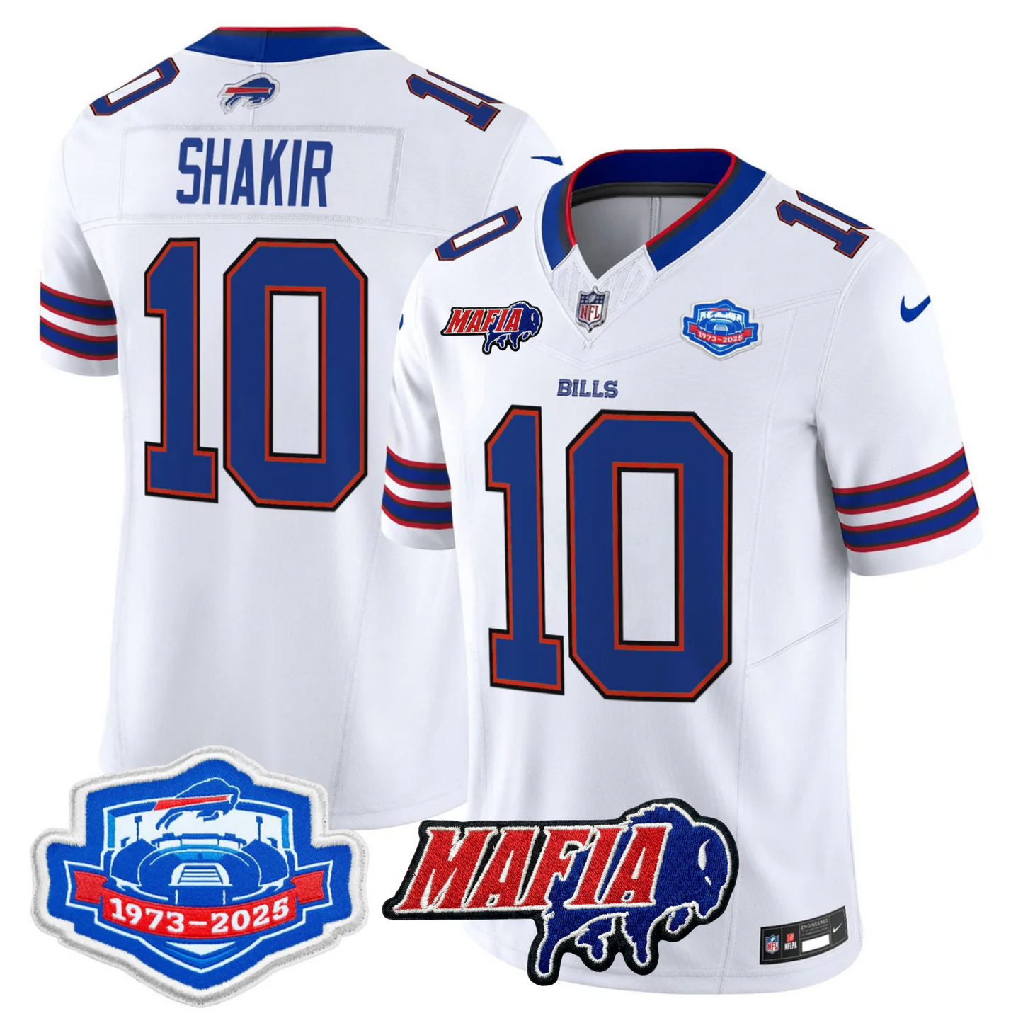 BUF 2025 Bills Mafia & Farewell Season Patch Vapor Limited Jersey - All Stitched