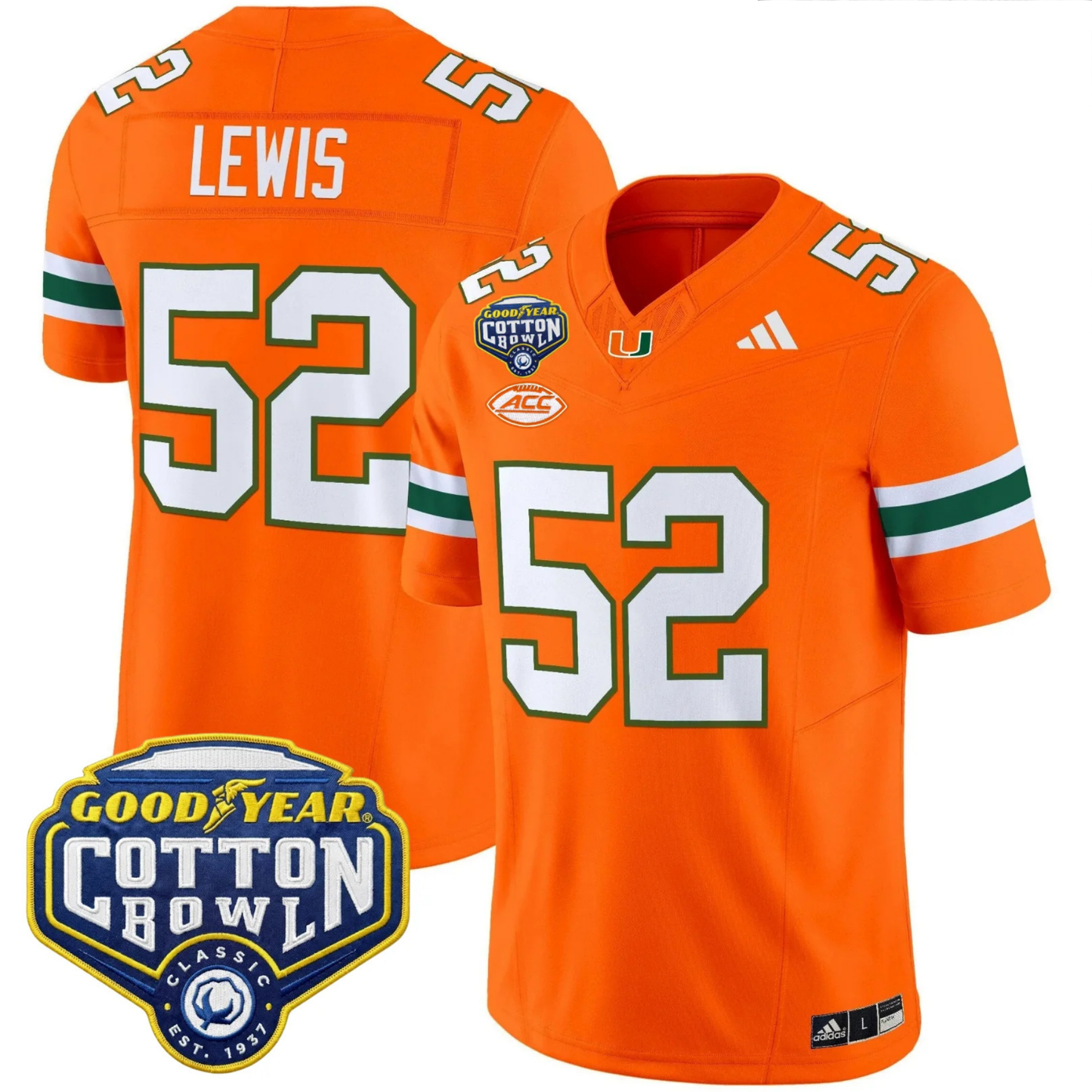 MIA 2025 Goodyear Cotton Bowl Patch Vapor Limited Jersey - All Stitched