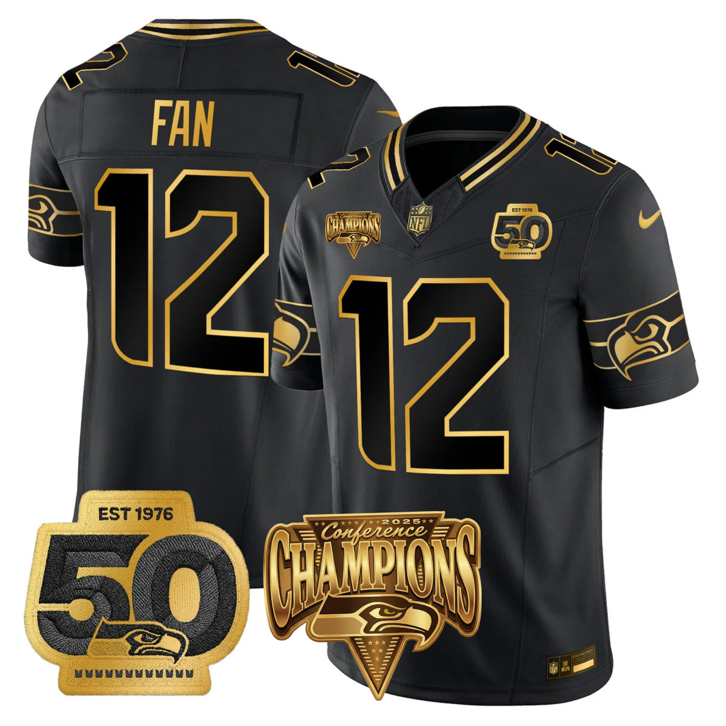 SEA 2025 Vapor Limited Jersey V4- NFC Champions Limited Patch - All Stitched