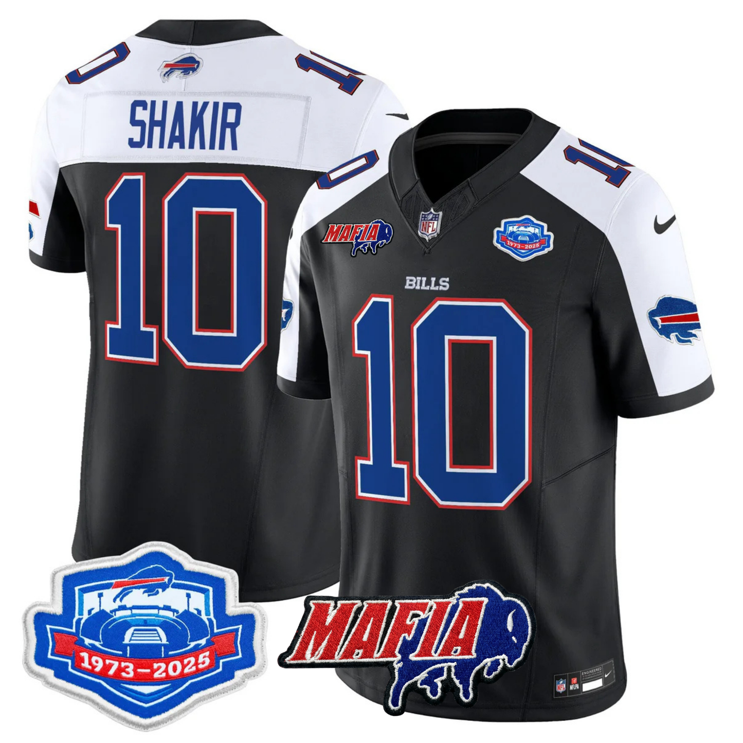 BUF 2025 Bills Mafia & Farewell Season Patch Vapor Limited Jersey - All Stitched