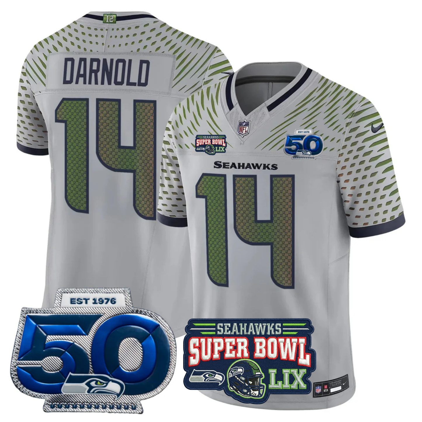 SEA 2025 Vapor Limited Jersey V5- NFC Champions Limited Patch - All Stitched