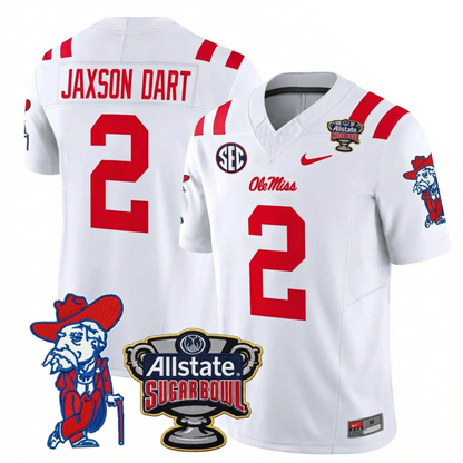 Ole Miss Rebels 2025 Sugar Bowl Patch Vapor Limited Jersey - All Stitched