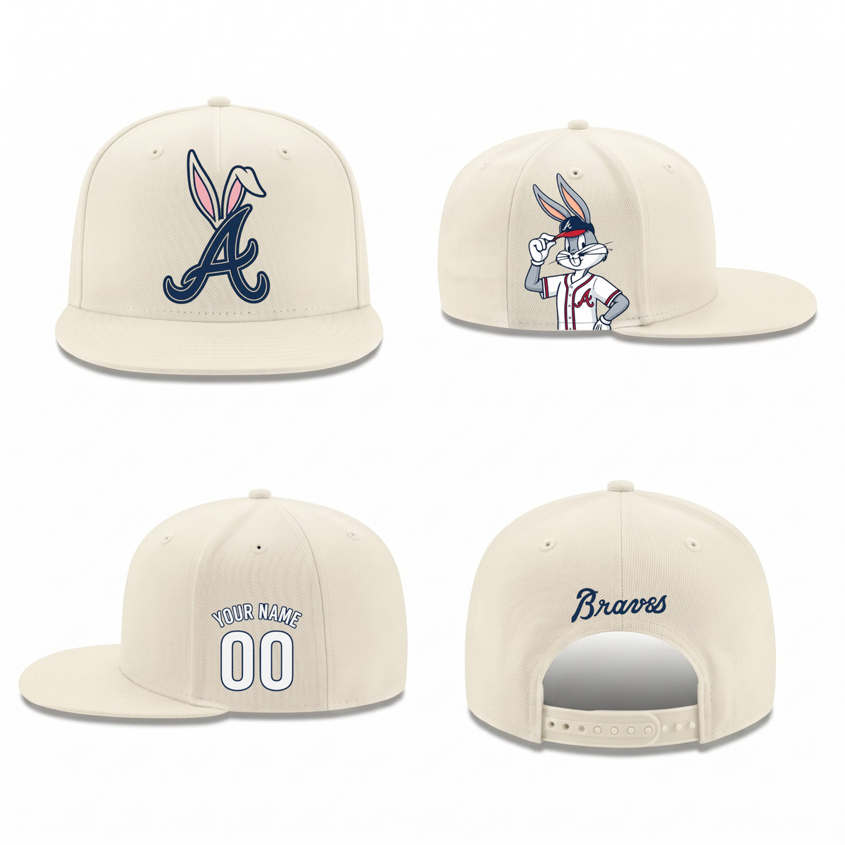 ATL x Bunny Personalized Snapback Cap - Printed
