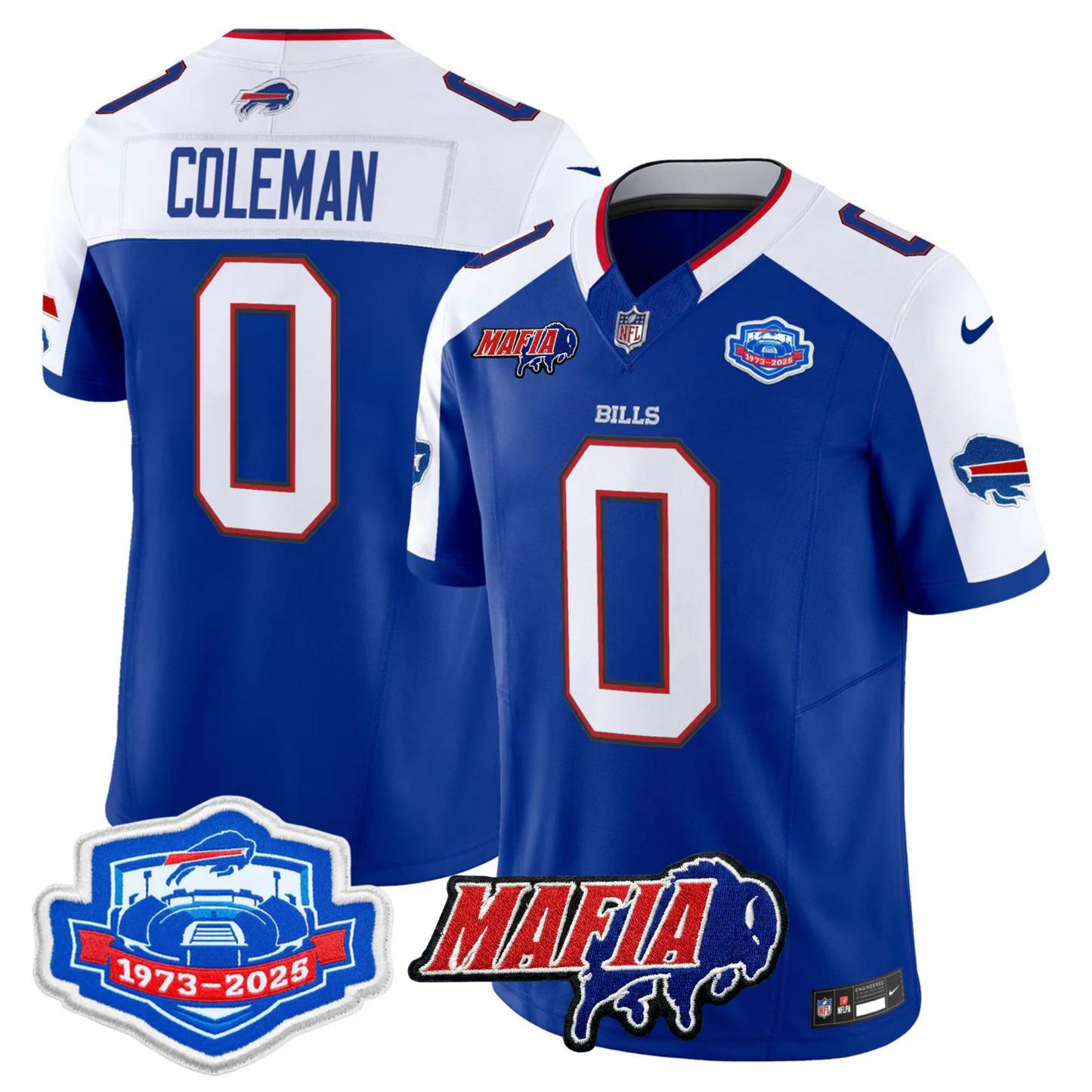 BUF 2025 Bills Mafia & Farewell Season Patch Vapor Limited Jersey - All Stitched