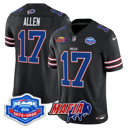 BUF 2025 Bills Mafia & Farewell Season Patch Vapor Limited Jersey - All Stitched