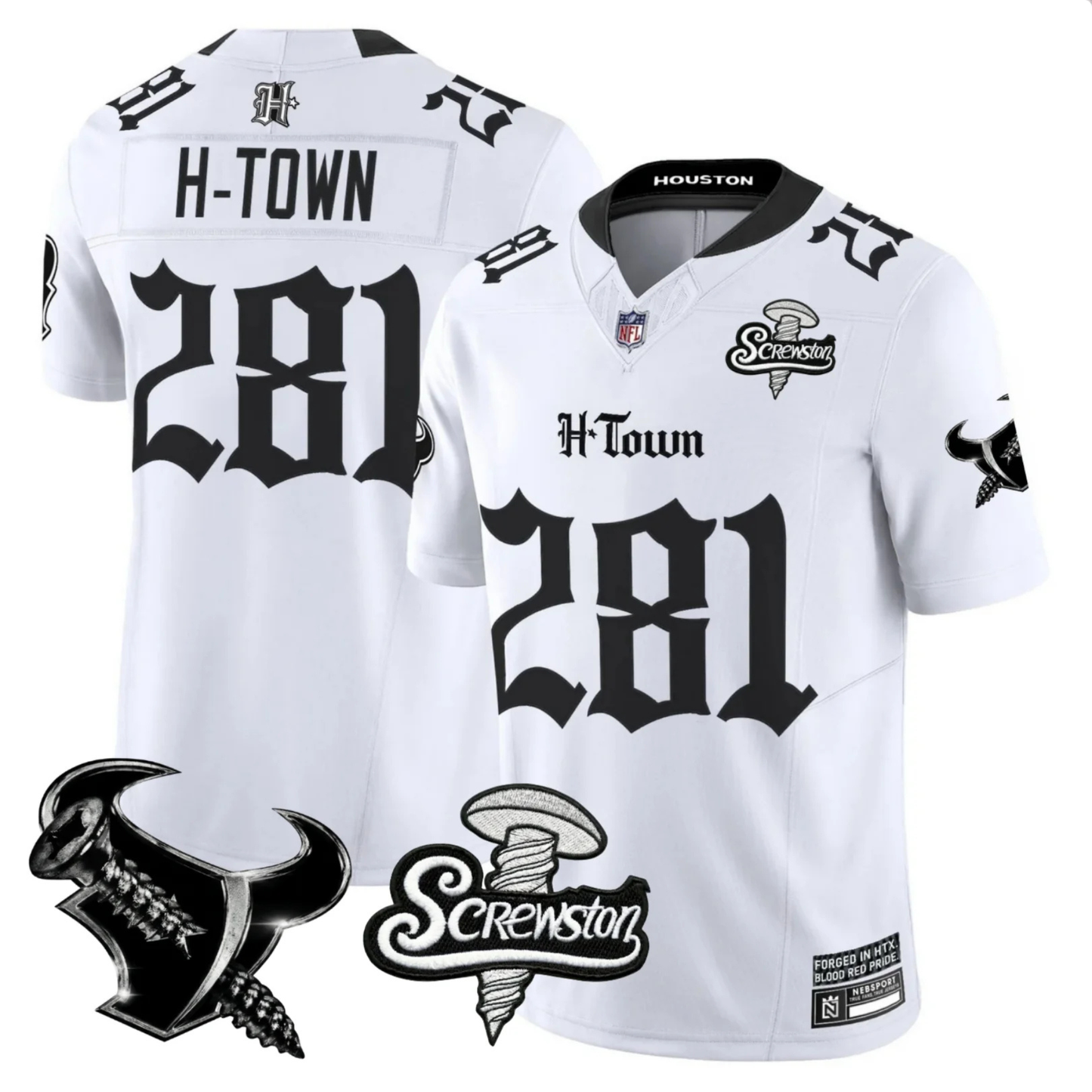 HOU 'Gothic Lone Star Shadows' DJ Screw Edition Vapor Limited Jersey - All Stitched
