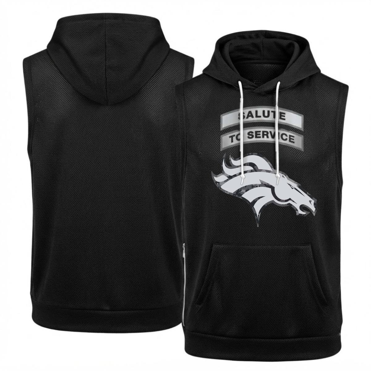 DEN Salute to Service Sleeveless Hoodie Tank Top - Printed
