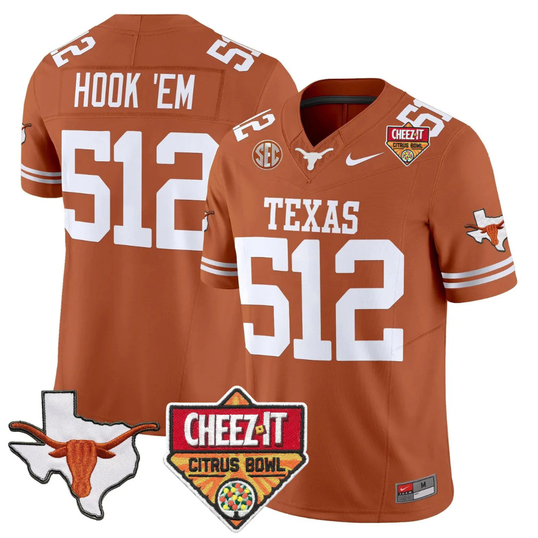 TEX 2025 State Map & Citrus Bowl Patch Vapor Limited Jersey - All Stitched