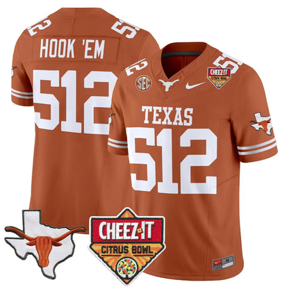 TEX 2025 State Map & Citrus Bowl Patch Vapor Limited Jersey - All Stitched