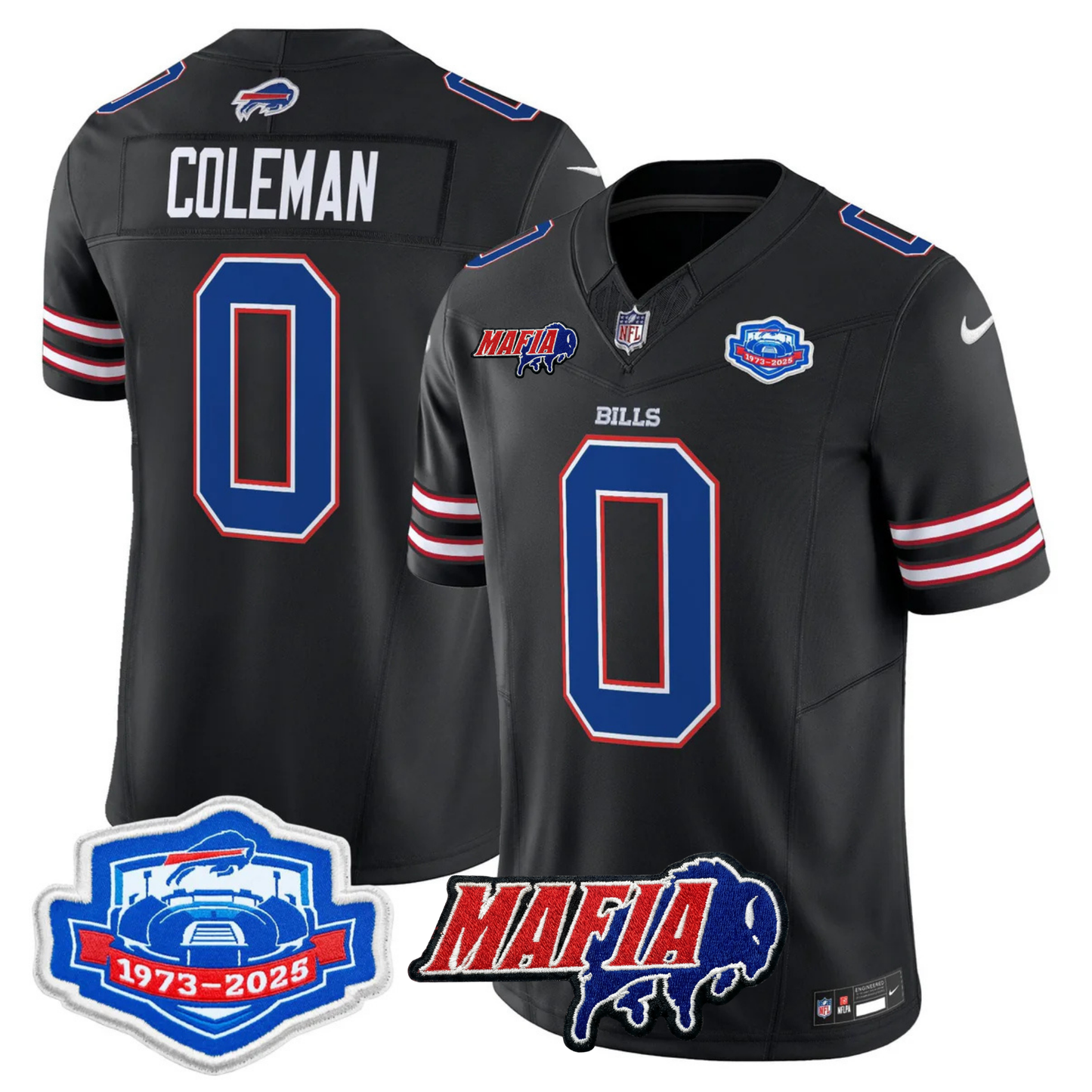 BUF 2025 Bills Mafia & Farewell Season Patch Vapor Limited Jersey - All Stitched