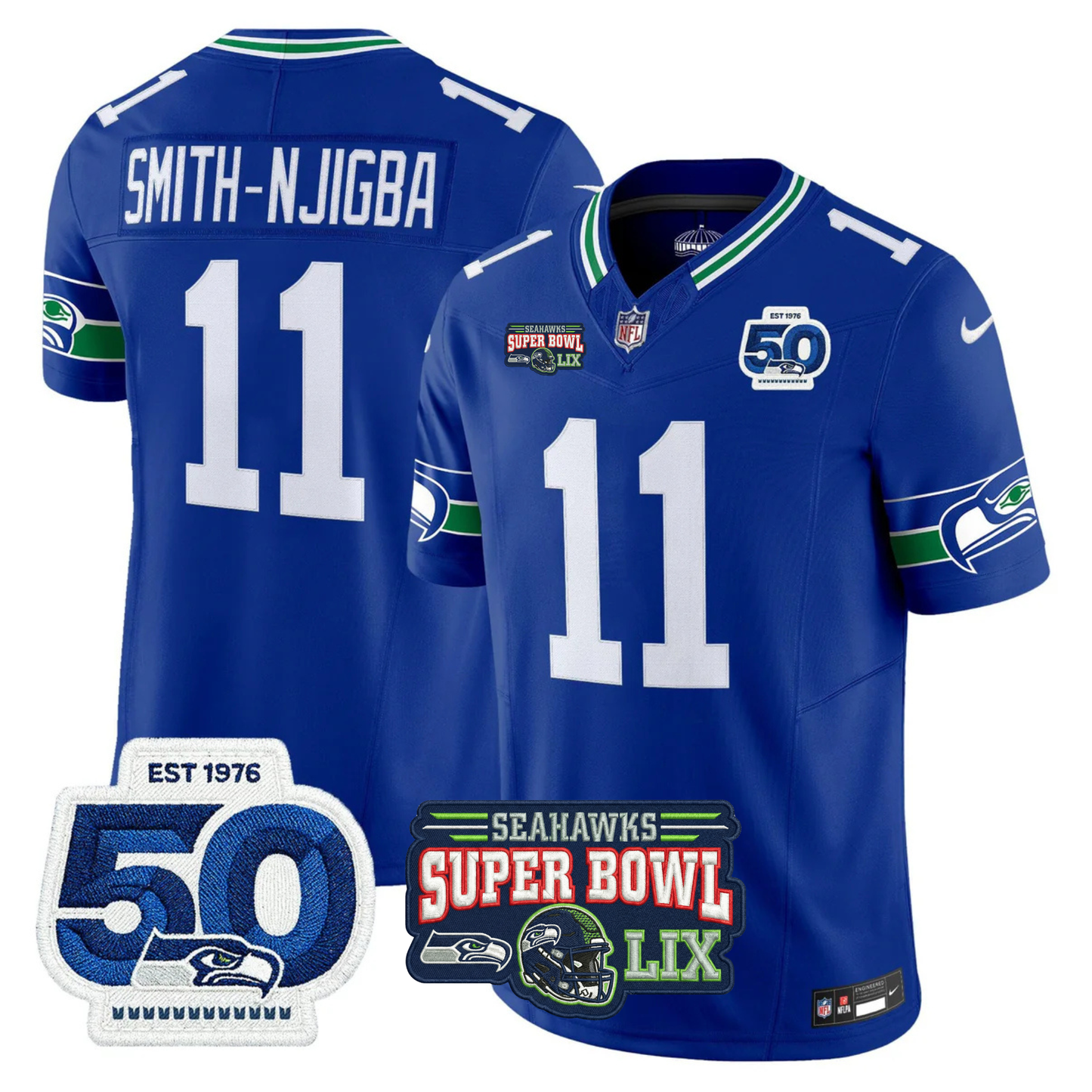 SEA 2025 Vapor Limited Jersey V5- NFC Champions Limited Patch - All Stitched
