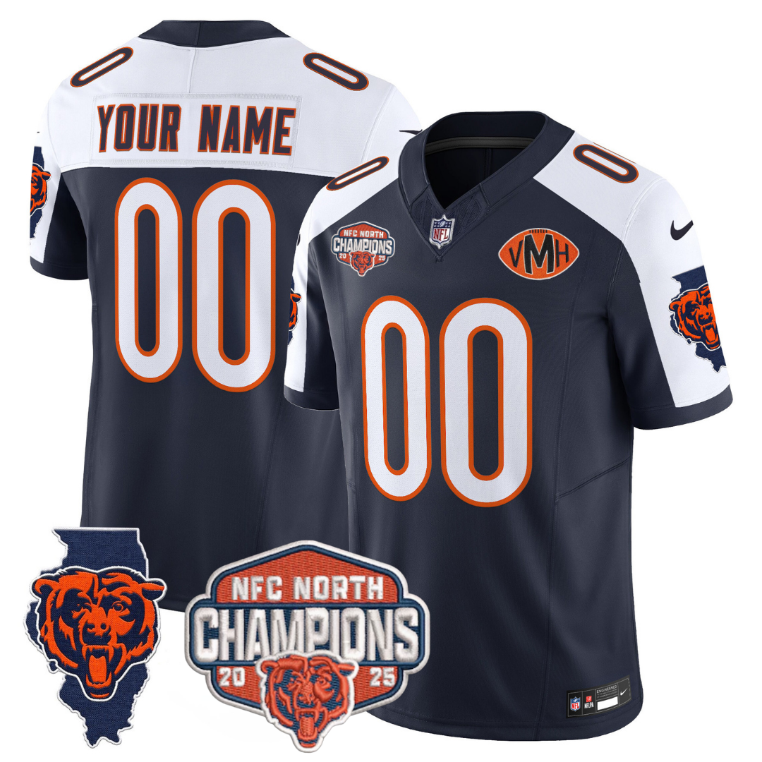 CHI 2025 NFC North Champions Patch Jersey V2 - All Stitched