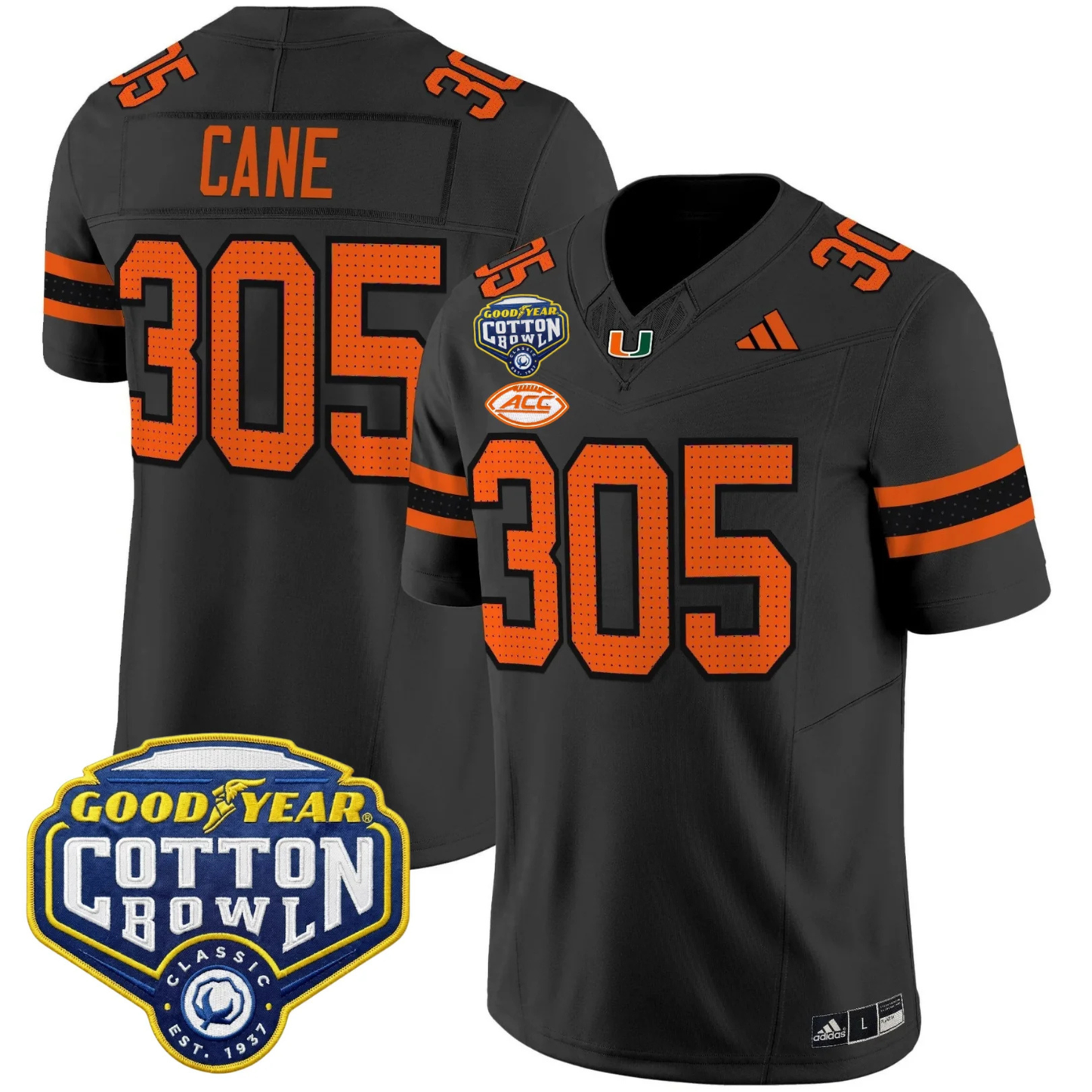 MIA 2025 Goodyear Cotton Bowl Patch Vapor Limited Jersey - All Stitched